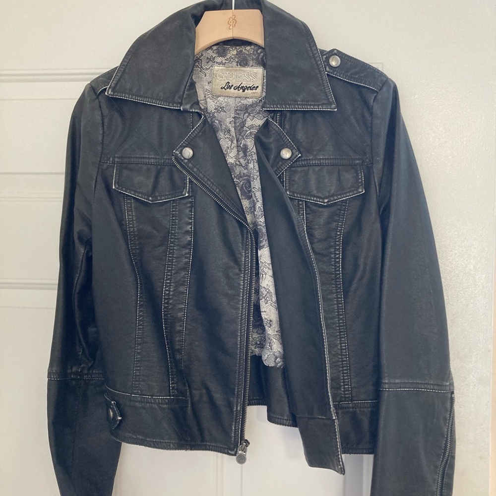 Guess faux leather Bomber jacket
